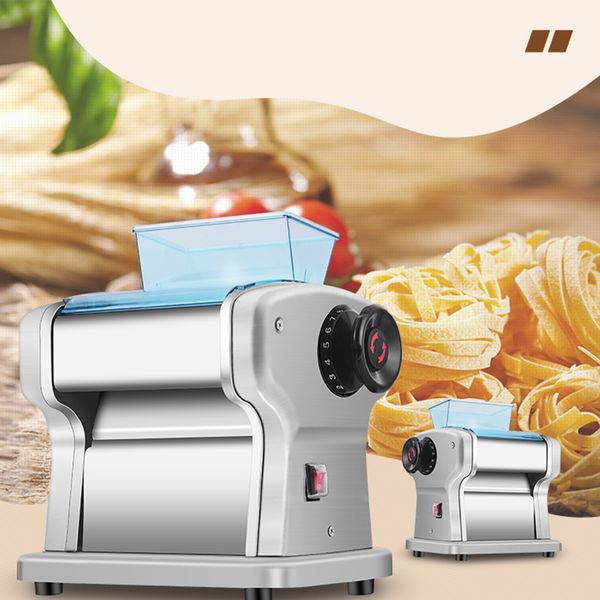 220V Household Automatic Noodle Maker machine Commercial Stainless Steel Dough Cutter Dumplings Roller Electric Pasta Maker Cutting Slicer
