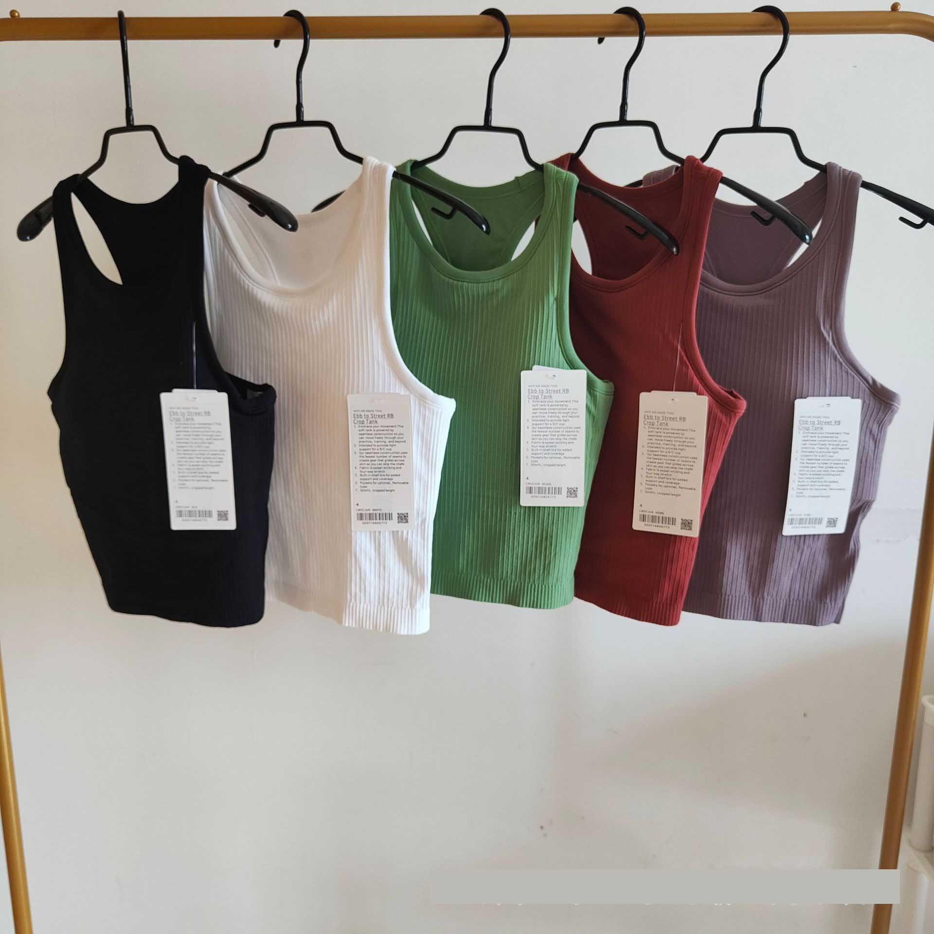 Womens Tops Tees Tanks Camis Short Fitness Vest with Chest Pad Fashion Sports Quick-drying Breathable Gather Yoga Top