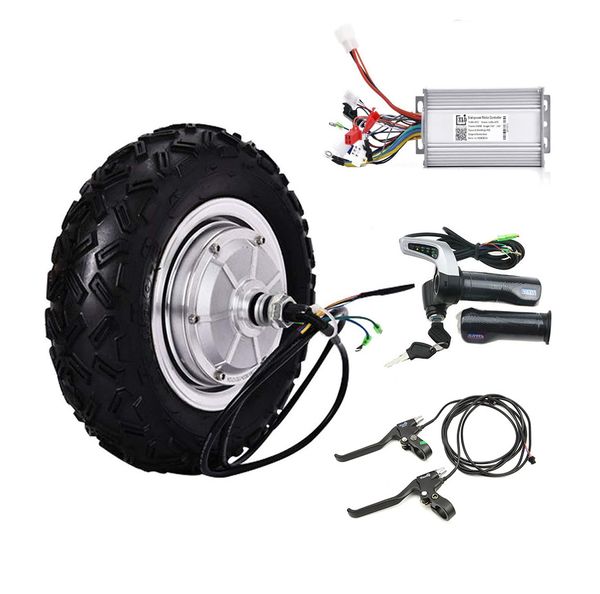 Electric Scooter Conversion Kit 10&#039;&#039; 24v 250W-500W 12-45km-h BLDC Gear-less Electric Bicycle Wheel Hub Motor Kit Bicicleta