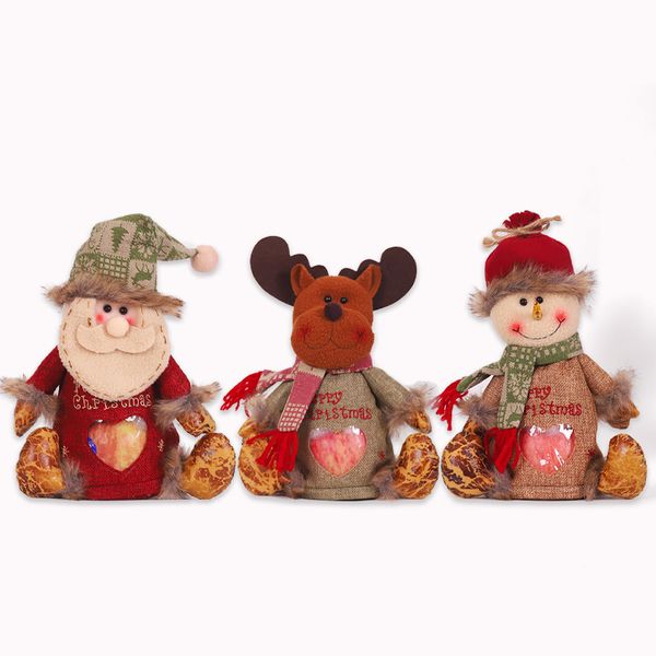 Christmas Apple Bags Christmas-Decoration Gift Box and Packaging Santa Claus Snowman Elk Reindeer Candy Apple-Boxes