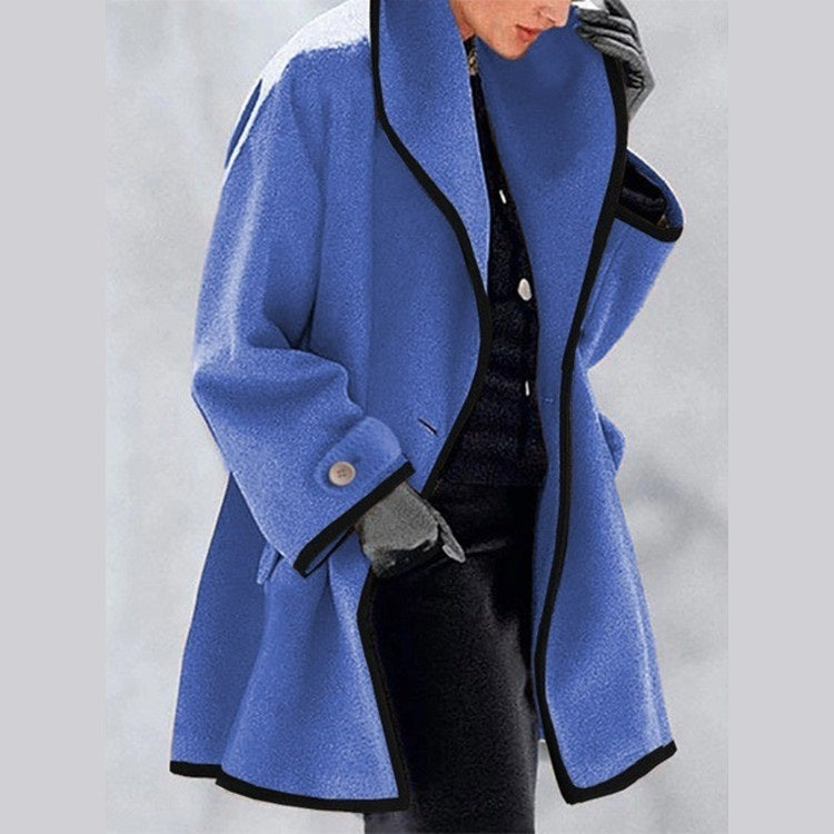 coat womens woolen Wool Blends wool sweaters sweater Winter Coats Woman Wide outerwear Pocket jacket Oversize Trench fashion design girls Fleece cas