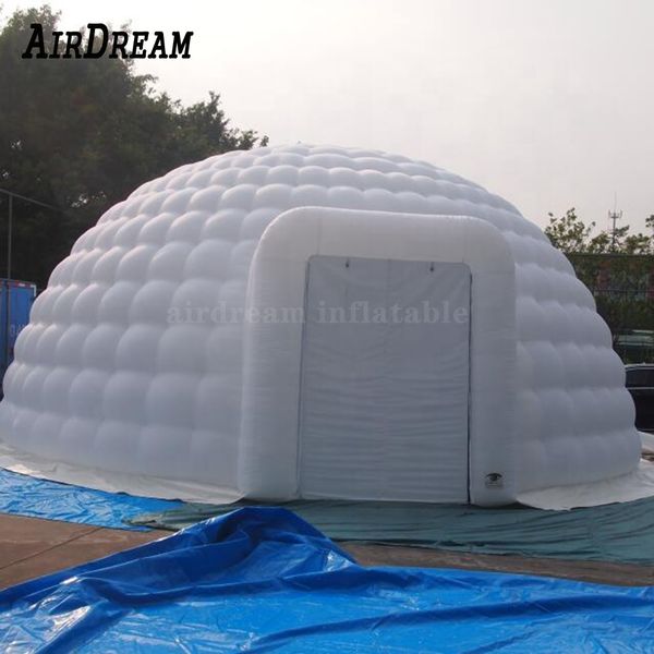 wholesale Popular oxford cloth white inflatable igloo dome tent with blower for service equipment