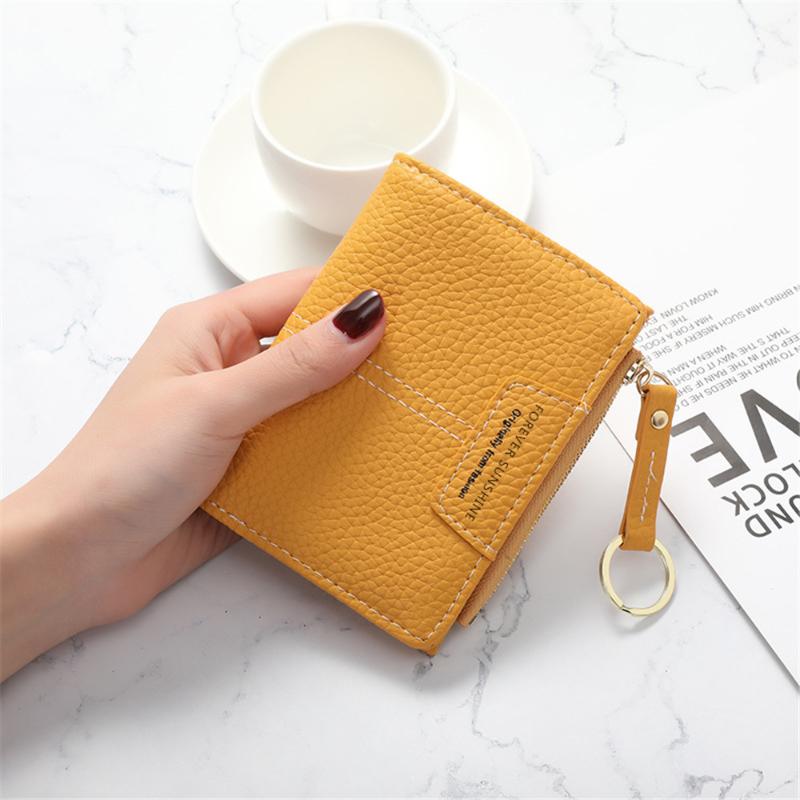 Card Holders PU Leather Wallet Functional ID Credit Bank Business Holder Zipper Coin Purse Women Clutch Pocket Money Bag Key Case