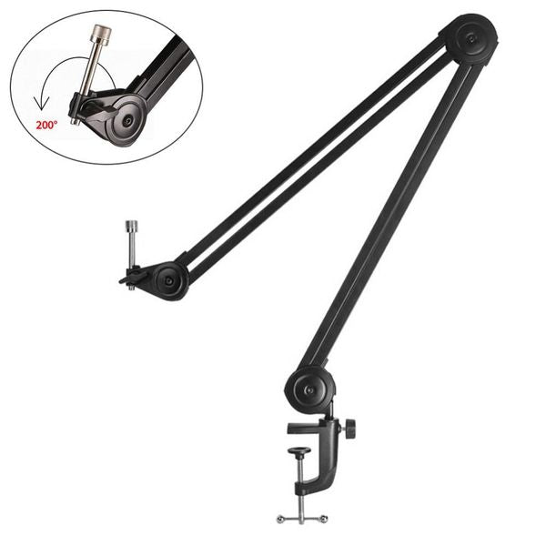 Microphone Boom Arm Stand Heavy Duty Cantilever Bracket Tripod Adjustable Suspension Scissor Spring Built