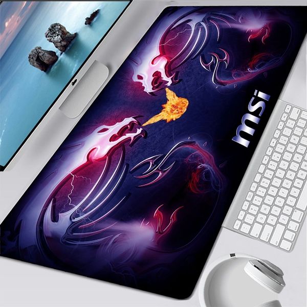 MSI LOGO Big Keyboard Desk Mat Large Mouse Pad Manga Gamer Mouse Mat Carpet Computer Mousepad office desk mat Gaming Mause Pad