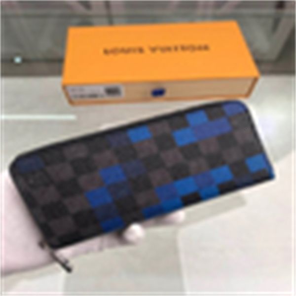 Phone Brand Designer Luxury N60170 Card Checkered Single Pull Wallet Holders Real Leather Compact Long Key Wallets Chain Wallet Pouches Case