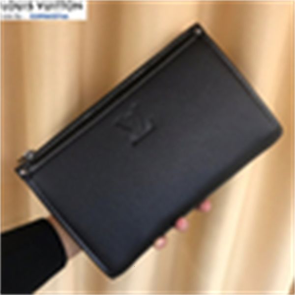 Leather Key Brand Chain Purse Designer Men Real Luxury Long Wallet M671-5 Wallets Compact Black Clutches Evening Men&#039;s Card Bag Holders