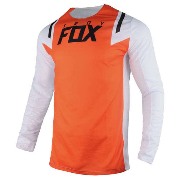 360 MX Dirt Bike Offroad Motor Long Sleeve Jersey Motocross Racing Cycling Orange White Clothes Mens
