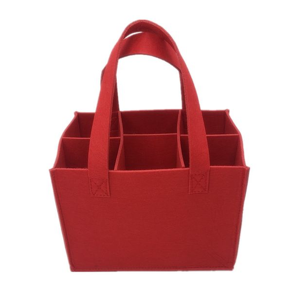 Felt Wine Bag 6 Bottles of Beer Tote Bag Promotional Gifts with Logo Felt Bag