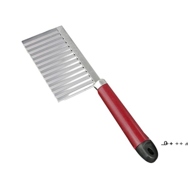 French Fry Cutters Potato Dough Waves Crinkle Cutter Slicer Potato Cutter Slicer Kitchen Vegetable Carrot Chip Blade RRE11268