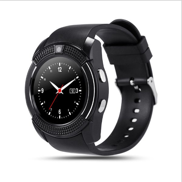 Authentic V8 Smart Watches Band With 0.3M Camera SIM IPS HD Full Circle Display SmartWatch For Android System With Retail Box