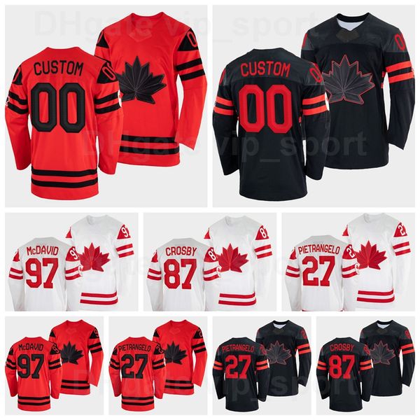 Canada Hockey Jersey 2022 Winter 97 Connor McDavid 87 Sidney Crosby 7 Alex Pietrangelo 91 Steven Stamkos 91 Nazem Kadri 63 Brad Marchand Red