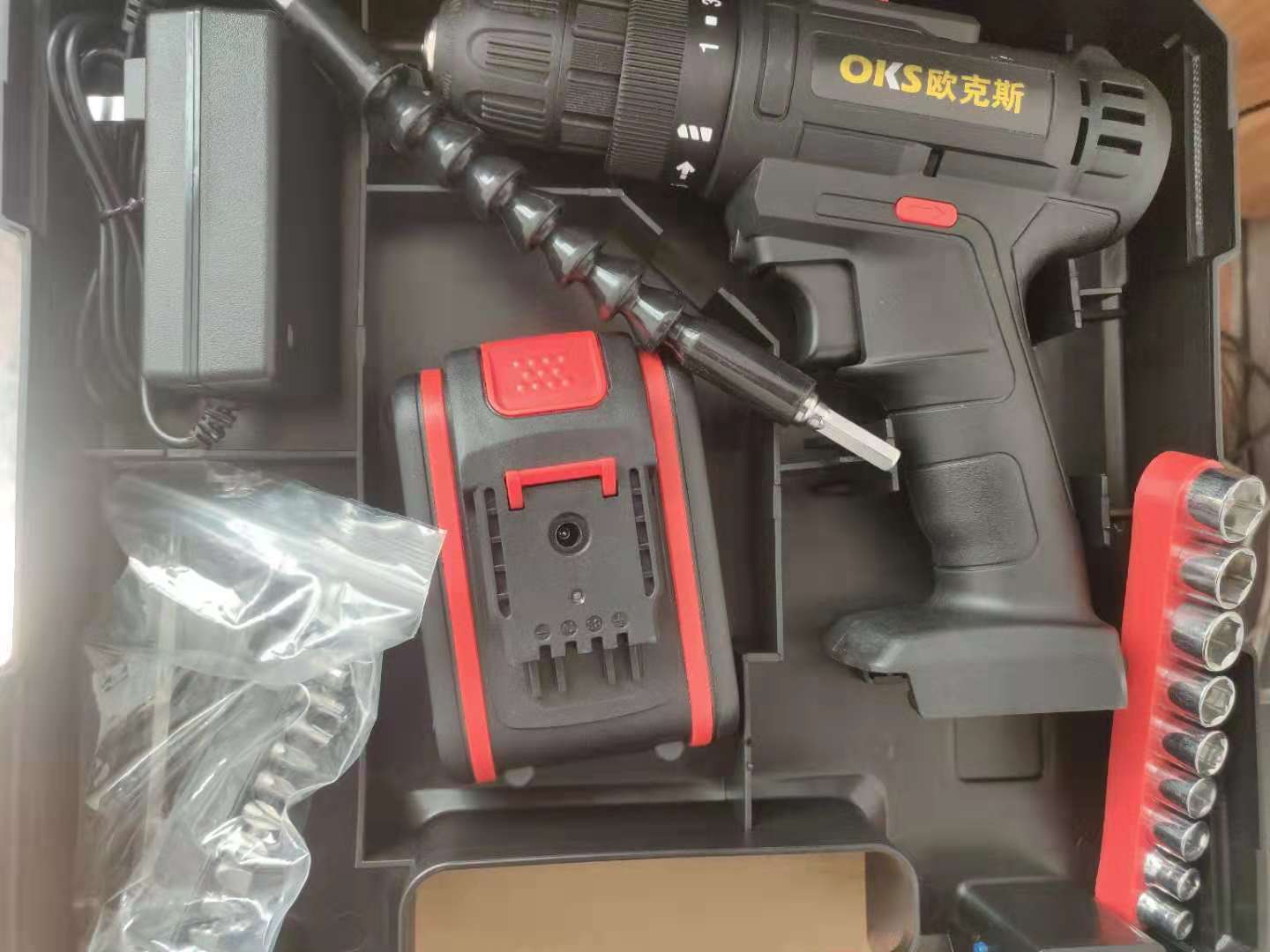 Rechargeable Impact Drill Lithium Battery Rechargeable Flashlight Electric Screwdriver Household Hardware Tools(The logistics price Pls Contact us)