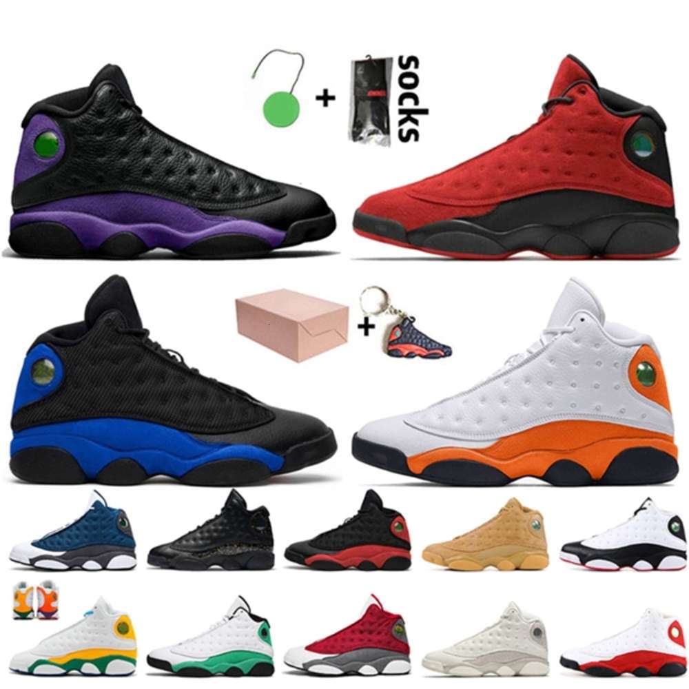 2021 With Box 13s Basketball Shoes Jumpman 13 Court Purple Reverse Bred Hyper Royal fish Gold Glitter Women Mens Luxurys Designers hachish