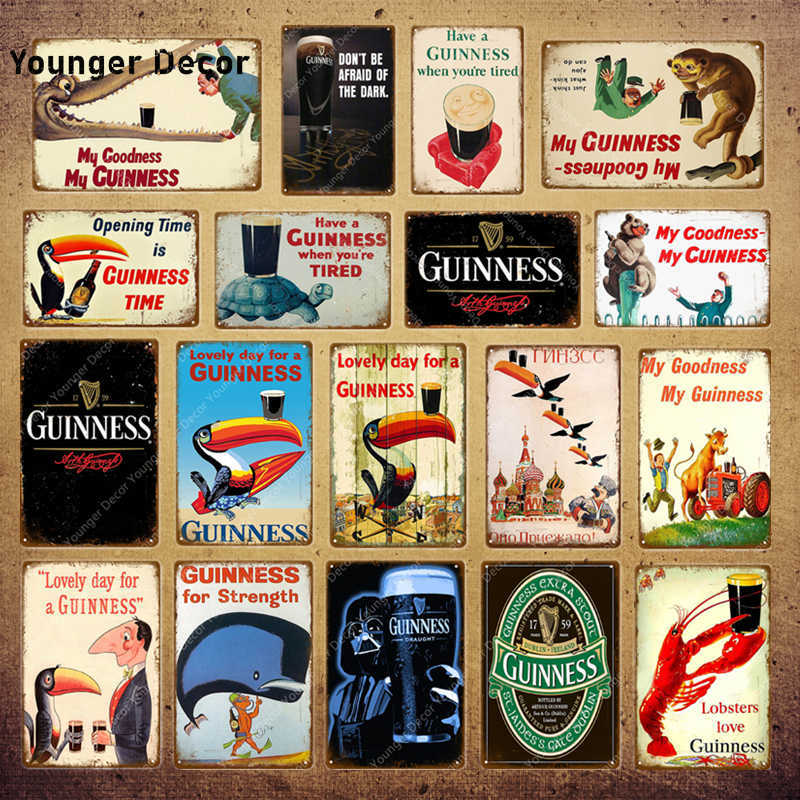 My Goodness My Guinness Metal Painting Poster Vintage Bar Pub Decorative Plaque Home Decor Beer Advertising Wall Tin Sign YI-056