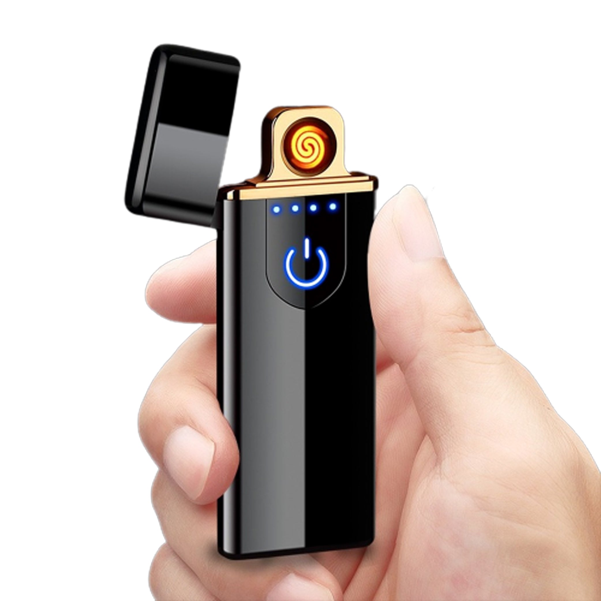 Electric Lighter Rechargeable Touch Induction USB Ultra-thin Electronic Cigarette Lighter Portable Windproof Creative Smoking Accessories Gadgets fo