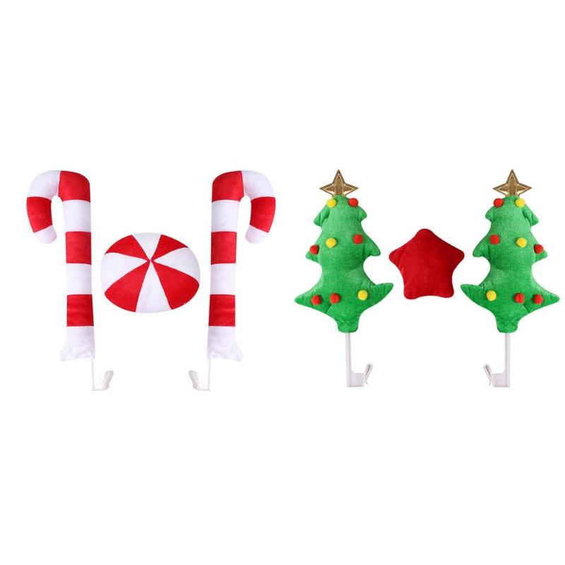 Interior Decorations Car Christmas Exterior Tree Candy Cane Red Nose Costume Kit For Home Roof-Top Decoration Unique Gift F