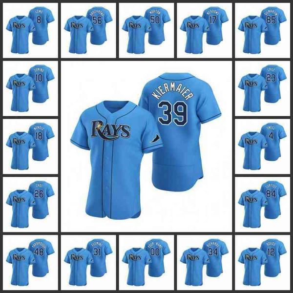 Tampa&#039;s Bay Rays Men Women Youth #34 Trevor Richards 12 Wade Boggs 10 Mike Zunino 17 Austin Meadows Custom Light Blue Authentic Jersey