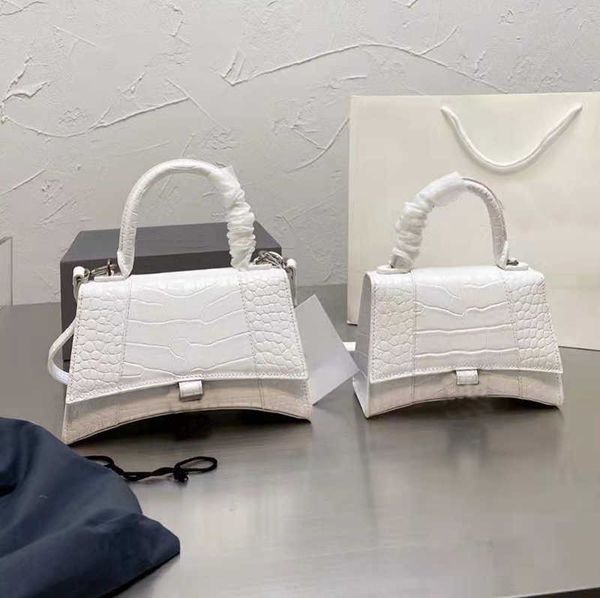 2021 A top Luxury handbags designer hourglass bag ladies crocodile pattern shoulder bags leather ladiess handbag wallet messenger backpack