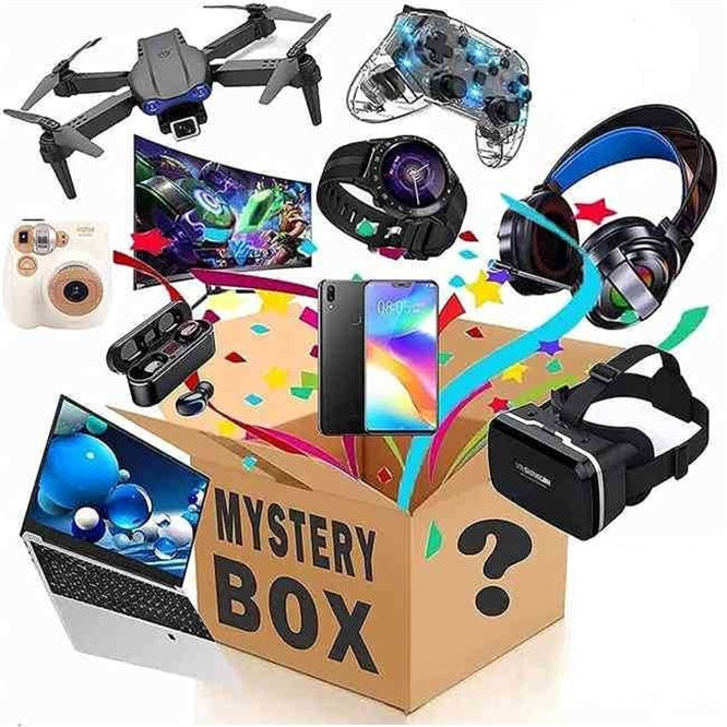 Mystery box electronics, random boxes, birthday surprise gifts, adult lucky gifts, such as drones, smart watches, Bluetooth speakers, Bluetooth head
