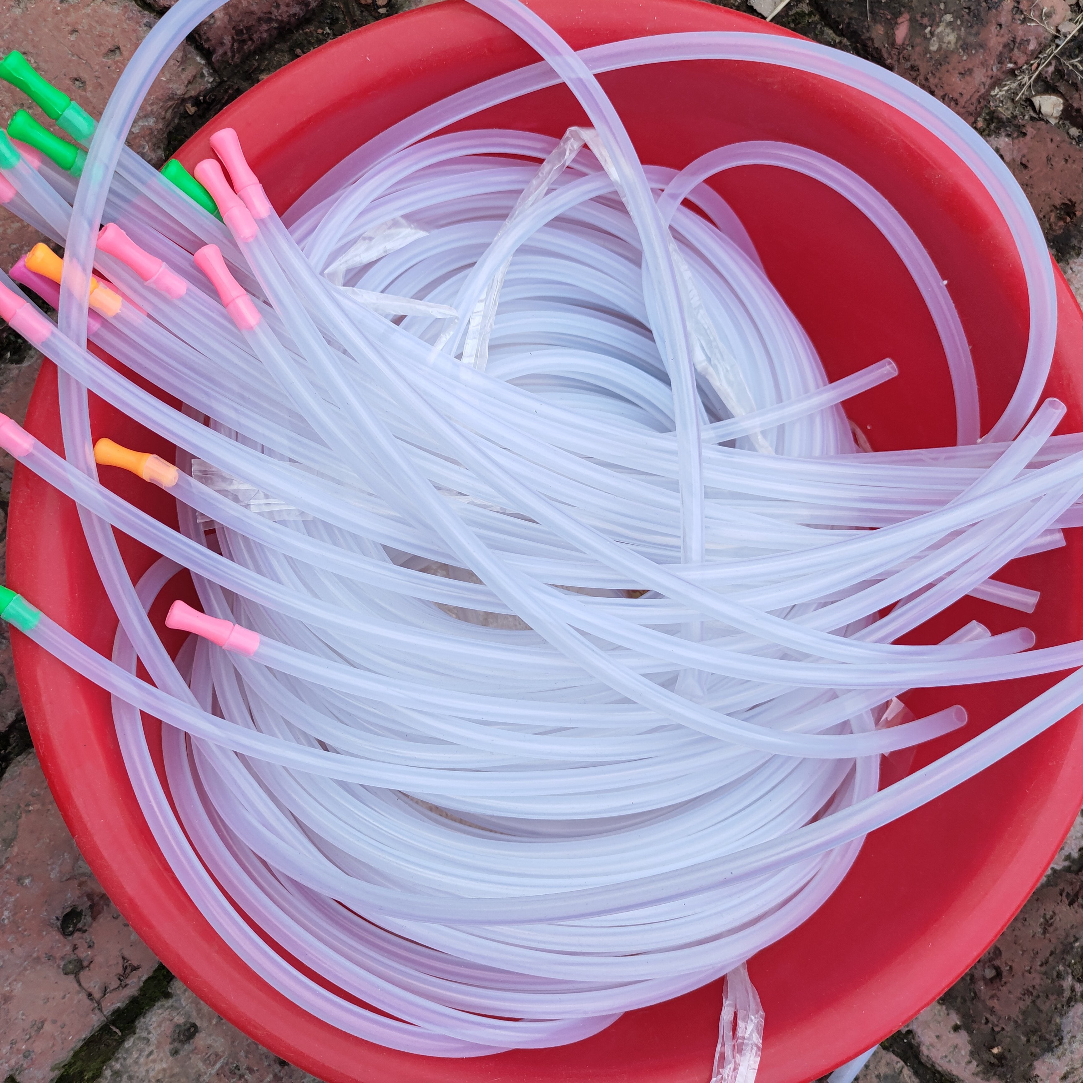 Colorful 40cm Length Silicone Straw pipe 5mm 7mm Mouthpiece Water Smoking Pipes with Hookah Outside Diameter Clear Plastic Tubes Accessories Tips Wh