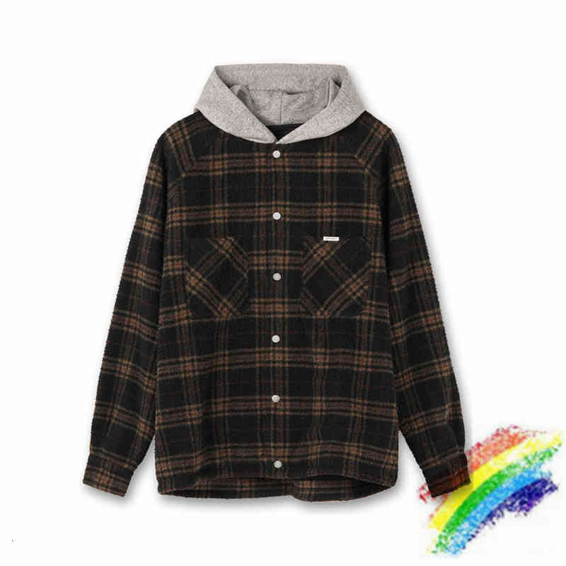 Best Quality Thick Flannel Zip Hoodie Men Women 1:1 Plaid Represent Sweatshirts Um8x