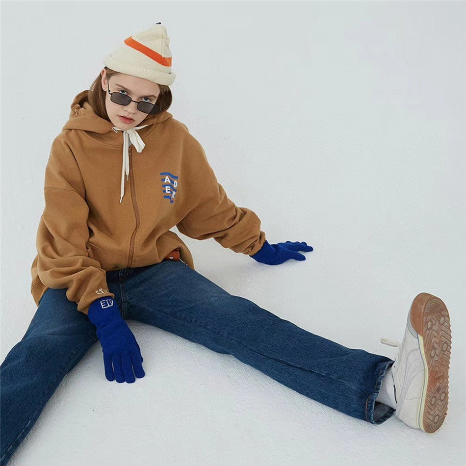 2021 New Zipper Cardigan Adererror Hoodie Men Women Hooded Embroidery Ader Error Pullover Mens Clothing Lcn2