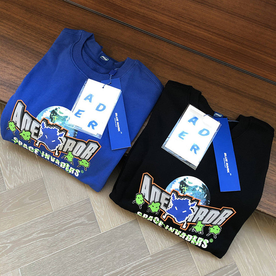 2021 New Blue Rangers Sweatshirt Men Women Alien Invasion Pattern Print Ader Error Hoodie Korean Adererror Sweatshirts Ugsj