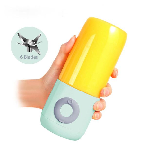 Handheld Blender Portable Juicer 6 Blades Mixer Chargeable Electric Kitchen Food Processor 500mL Quick Juicing Fruit Cup