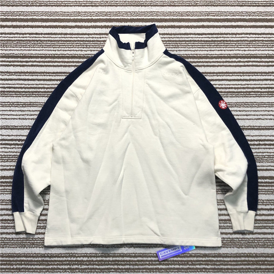 2021 New C.e Cavempt Casual Half Zip Sweatshirts Men Women 1:1 High-quality Oversize Hoodie Hooded Cav Empt Pullover B1of