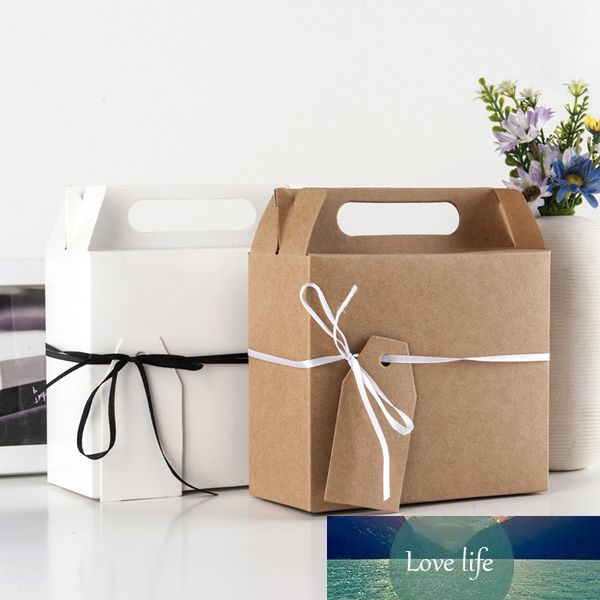 Large Kraft Paper box gifts With Handle Wedding White Cardboard Cake Cupcake for Valentine&#039;s Day gifts Package