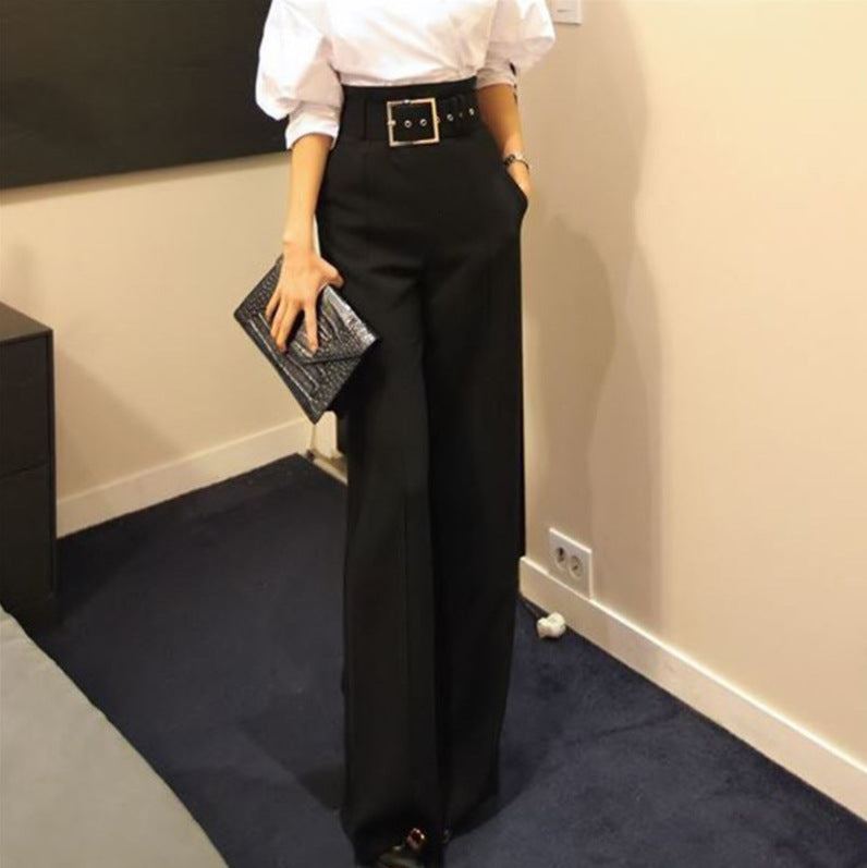 2021 New Legged High-waisted Suit Pants, Women&#039;s , Autumn Formal Office, Business Rentals. B6ff