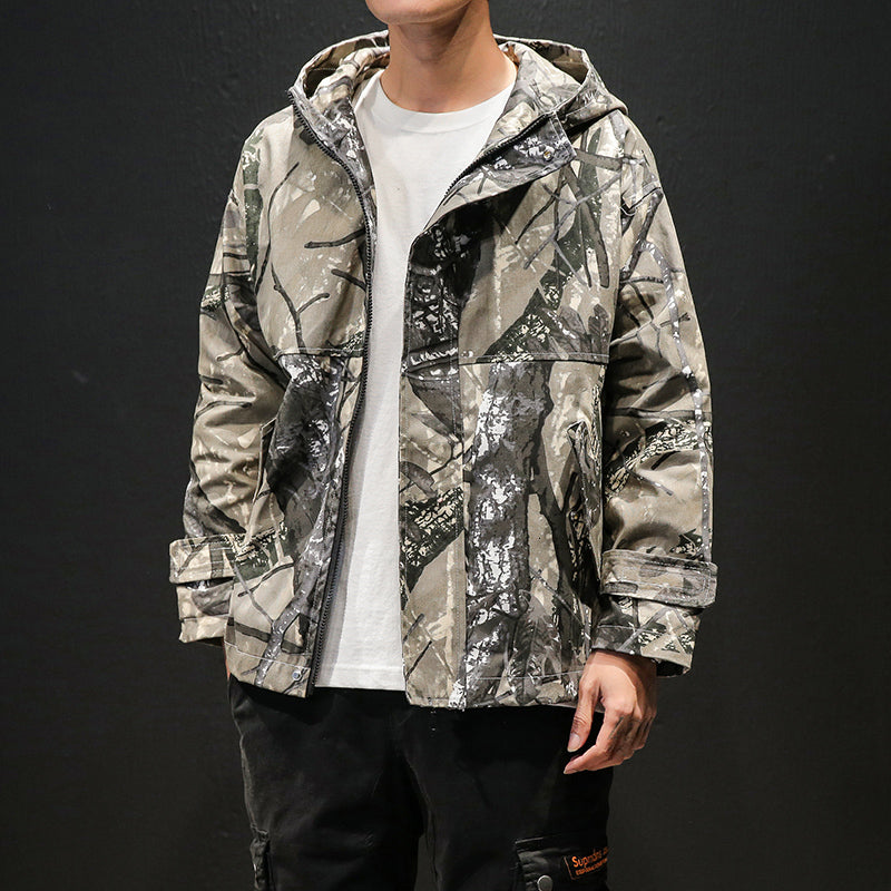 2021 New Military Camuflage Cotton Jackets of Men with Hoods Zipper Casual Jacket Tactical Water-proofing Pocket Outerwear Coat Zo0x