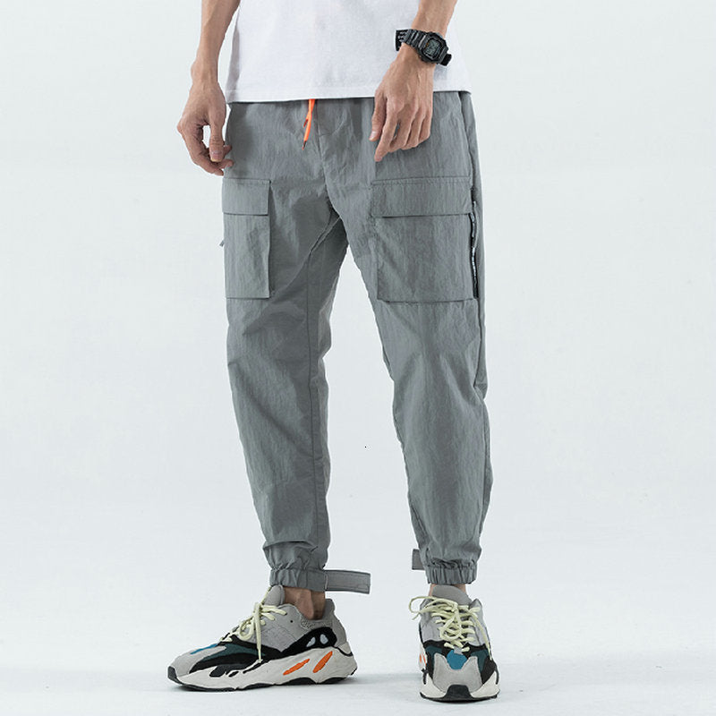 2021 New Harajuku High Quality Long Casual Male Military Pocket Hip Hop Streetwear Youth Jogging Pants Training I3w5