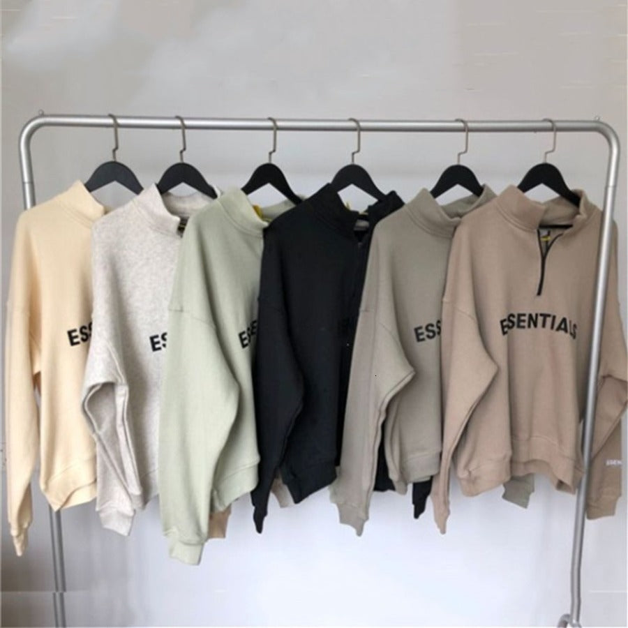 2021 New Best Quality Reflective Fog Essentials Half-zip Sweatshirt Men Women 1:1 Hoodie Crewneck Japanese Mens Clothing Kjwo