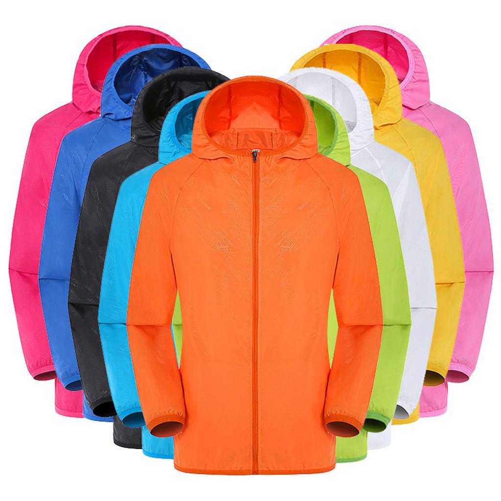 Jacket Men Women Casual Windproof Ultra-Light Rainproof Windbreaker Top 4XL Plus Size Hooded Candy Color chaqueta hombre autumn