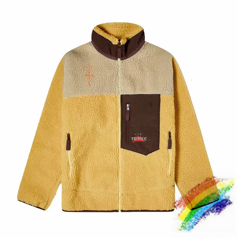 2021 New De Cordeiro l Travis Scott Cactus Trilhas Tri Cor Completo Zip Hoodie Masculino Feminino 1:1 Qualidade Superior Bordado Sweatshirts