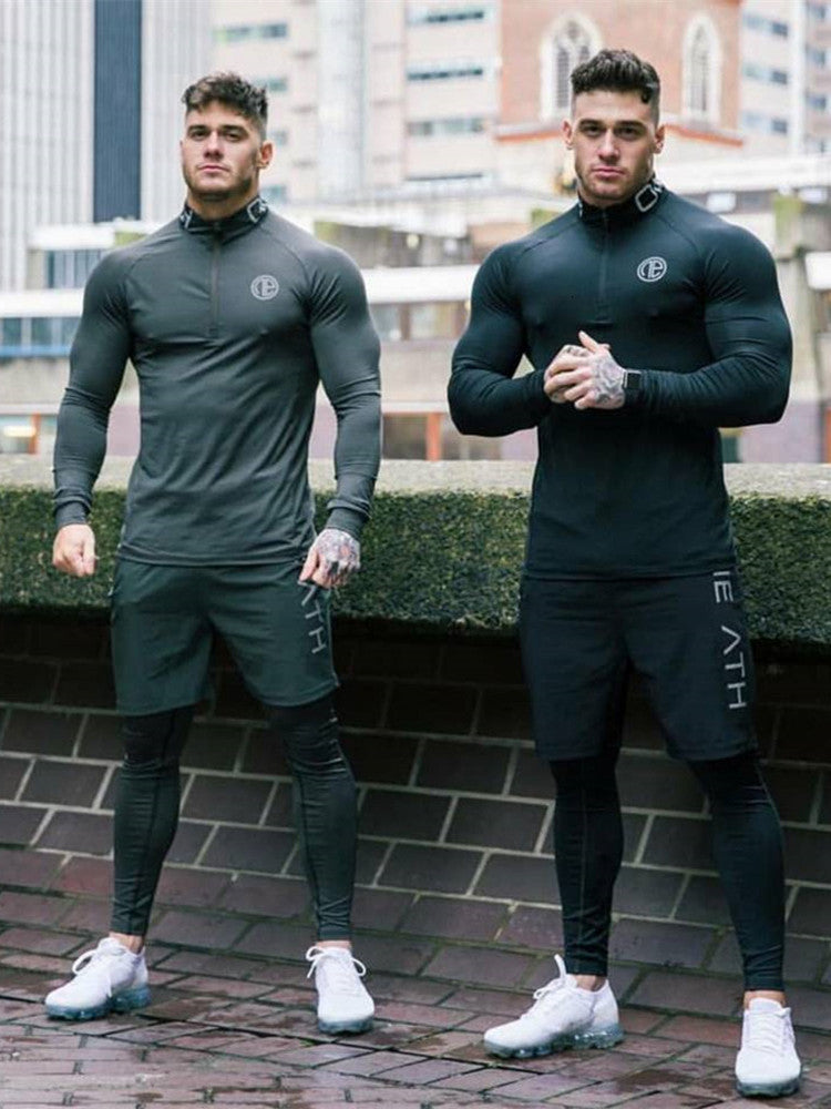 2021 New to Three Muscle Parts Cycling Strain Tight Training Long Sportwears + 2in1 Leggings Male Fitness Suis Pants Omqe