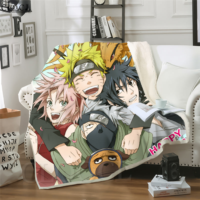 CLOOCL Blankets Anime NARUTO 3D Print Street style Sofa Travel Throw Blanket Teens Plush Quilt