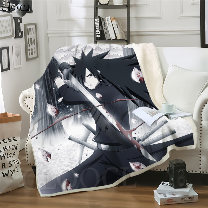 CLOOCL Blankets Anime NARUTO Uchiha Madara 3D Print Casual style Sofa Travel Throw Blanket Teens Plush Quilt