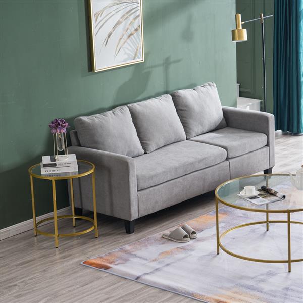 Living Room Furniture Simple Single LayerFrame Glass Surface Coffee Side Table 50 Round Gold