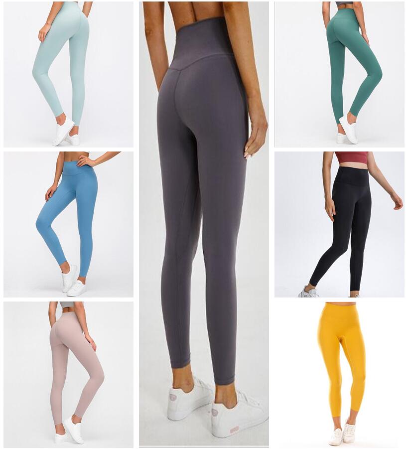 2021 Womens Stylist lu High vfu yoga pants leggings yogaworld women workout fitness set Wear Elastic Fitness Lady Full Tights Solid