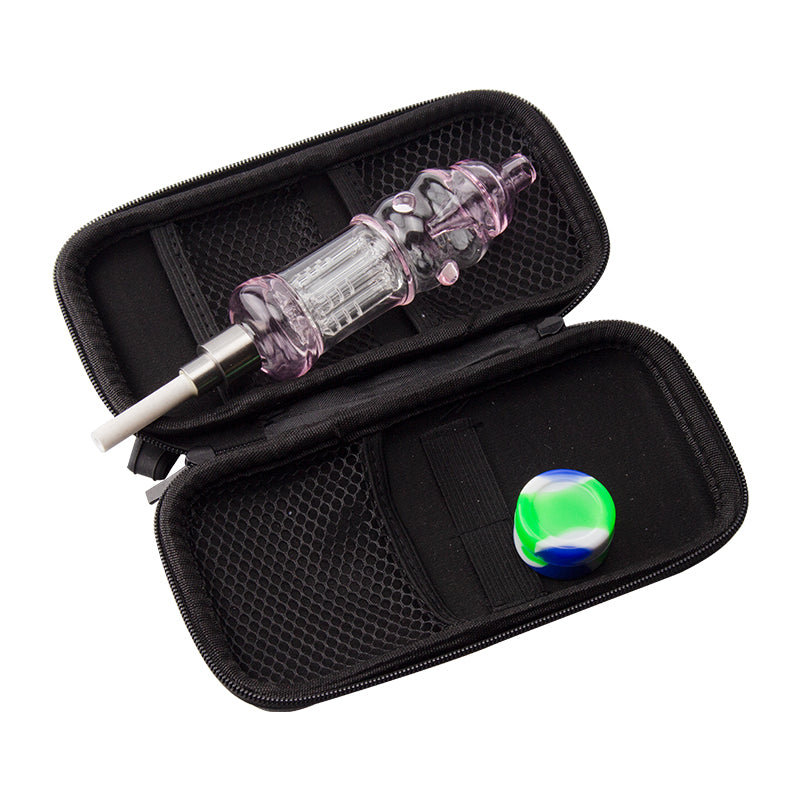 Glassvape168 CSYC NC033 Hookah Arm Tree Perc Glass Pipes 510 Titanium Quartz Ceramic Nail OD 32mm Dab Rig Bubbler Pipe Dabber Tool Silicon Jar Case