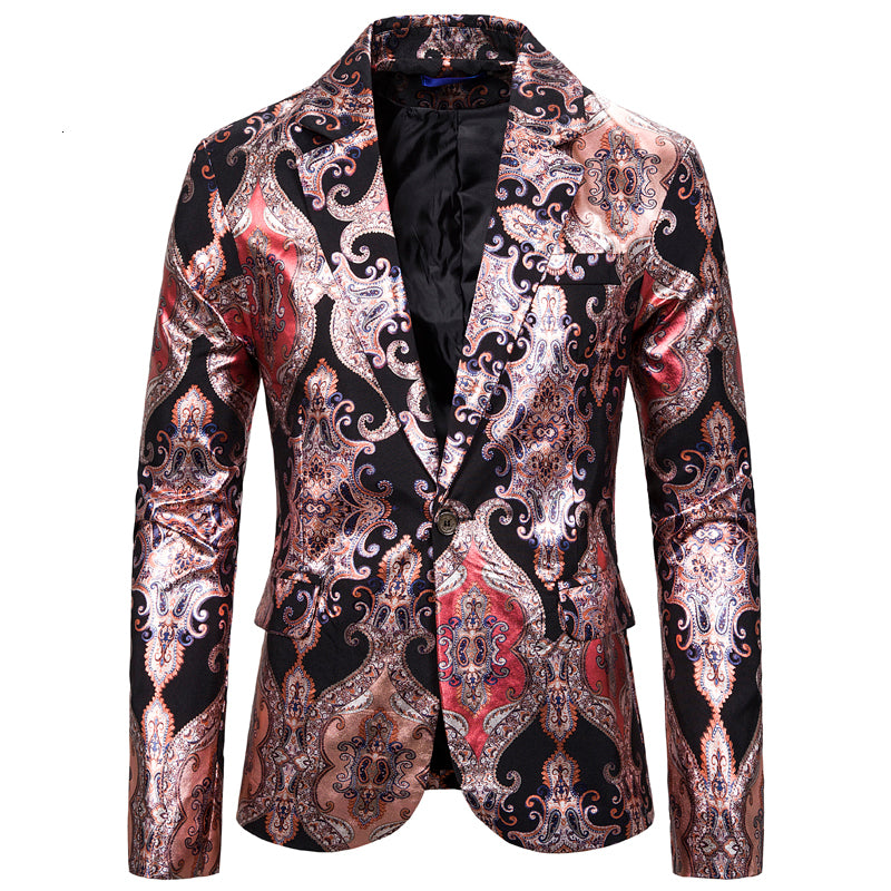 Baroque Man Luxury Sequin Jackets, Men&#039;s Stage Attire Court Singers, Royal Blue Blazers, Party Dress. Uf2l