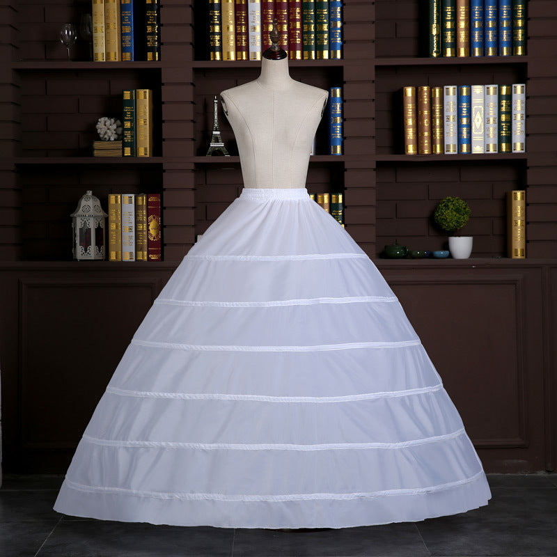 2021 Hot Sale 6 Hoop Petticoat Underskirt for Ball Gown Underwear Crinoline Wedding Accessories Oomf
