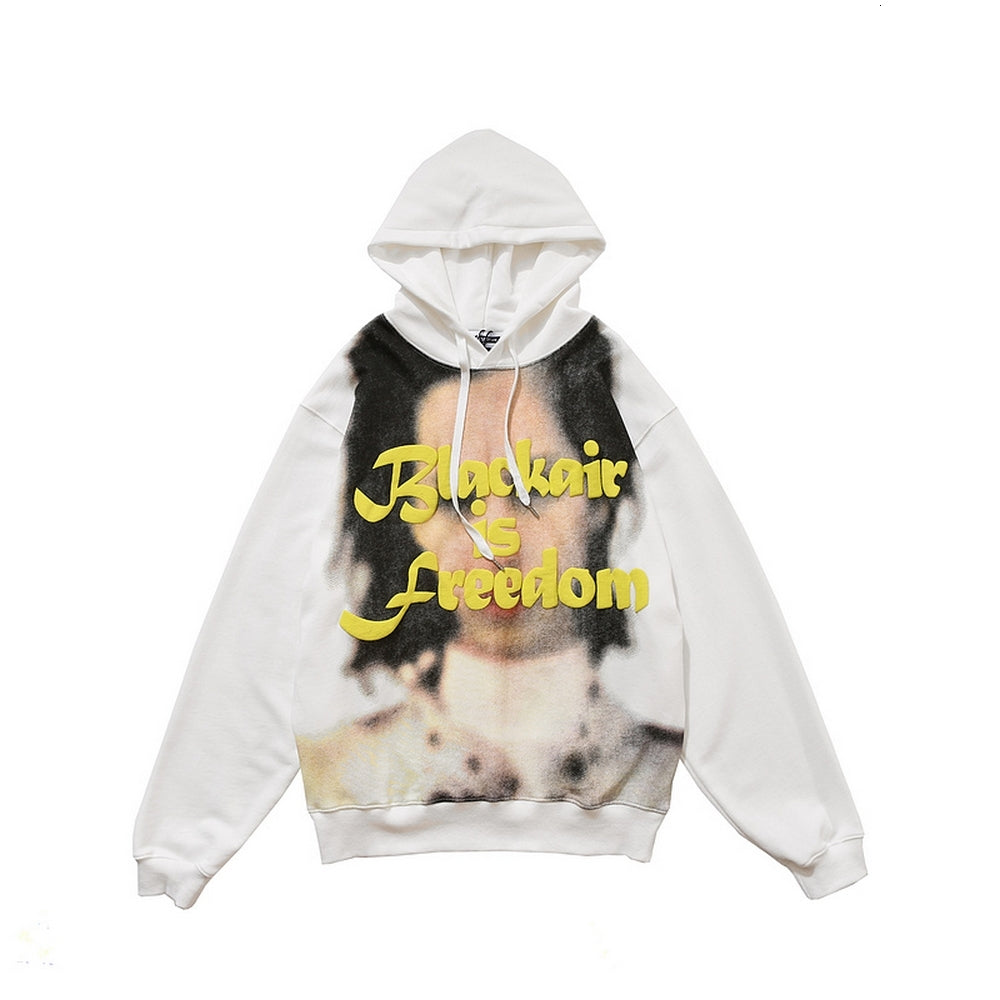 2021 New Hip Hop Hoodie Sweatshirt Harajuku Esthetics Portrait Print Vintage All-match Streetwear Men Autumn Hooded Pullover Gm2c