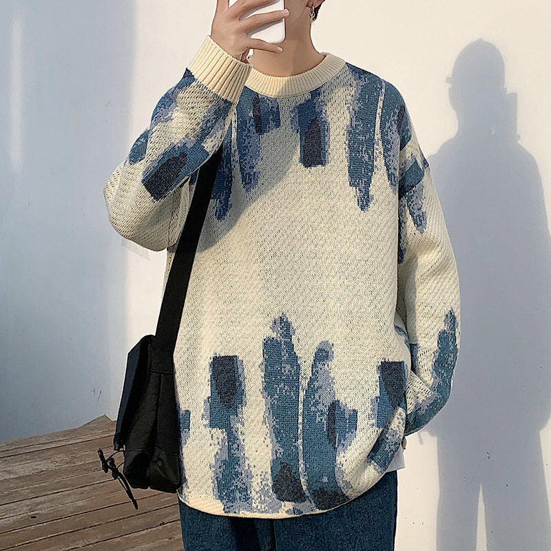 2021 New Autumn Winter Sweater Men&#039;s Warmth Fashion Retro Casual Knitted Pullover Men Loose Korean Knitting Sweaters Mens Clothes S-2xl Nvt5