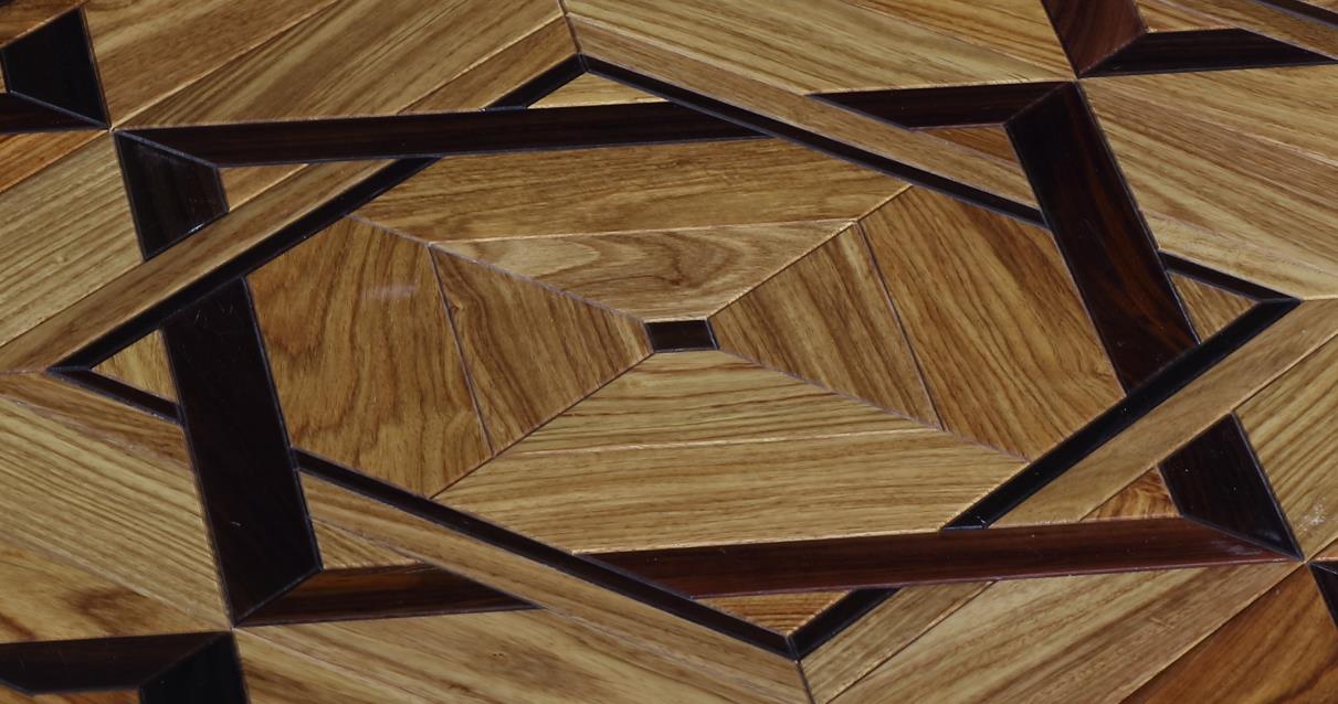 Yellow Kosso Timber flooring hardwood furniture medallion inlaid parquetry carpet wall cladding panel tiles Bedroom Walls Living room TV backdrops W