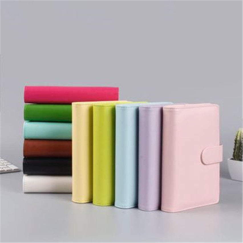 A5 8 Colors Creative Waterproof Macarons Binder Hand Ledger Notebook Shell Loose-leaf Notepad Diary Stationery Cover School Office Supplies