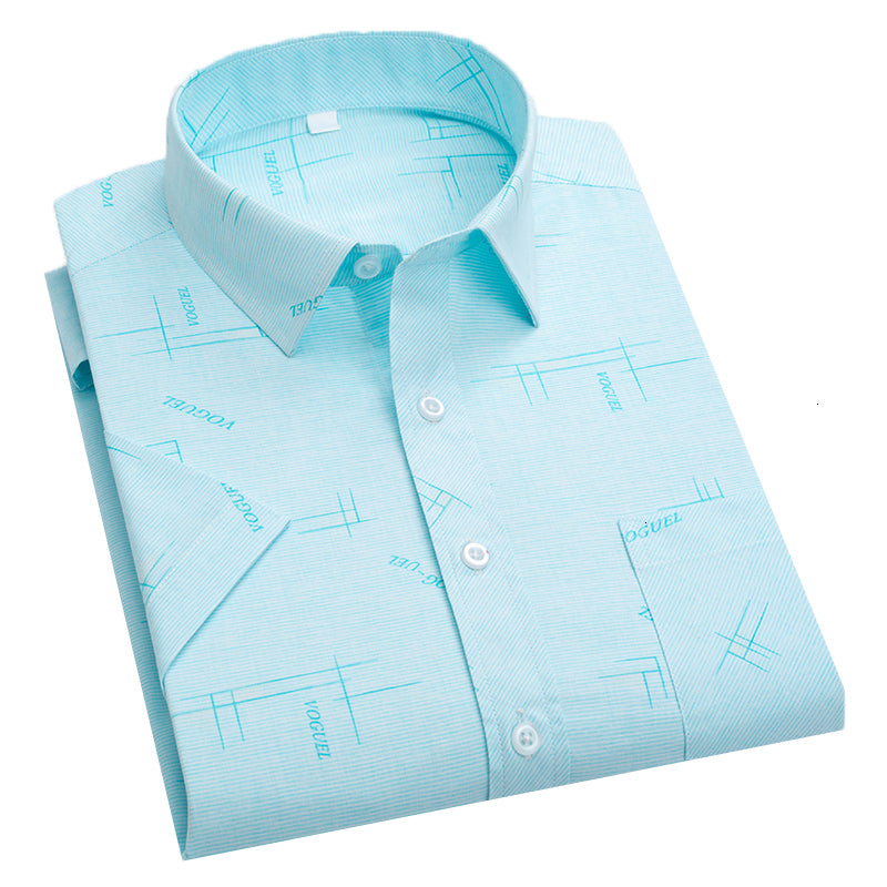 2021 New Brand Men&#039;s Casual Short Sleeve Checkered Comfortable Soft Buckle Plaid Stripe Shirt Business Office Top Z0n1 NV7A